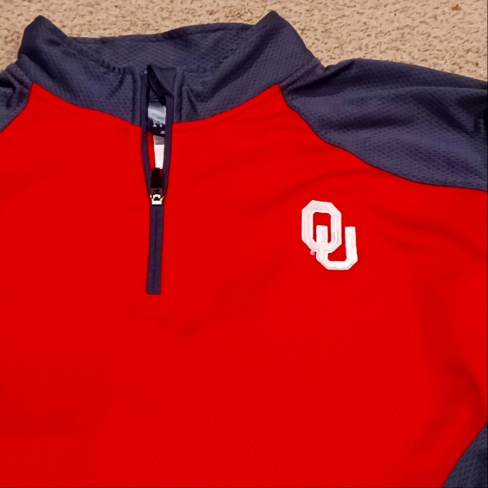 Oklahoma Sooners 1/4 Zip Pullover Mens XL